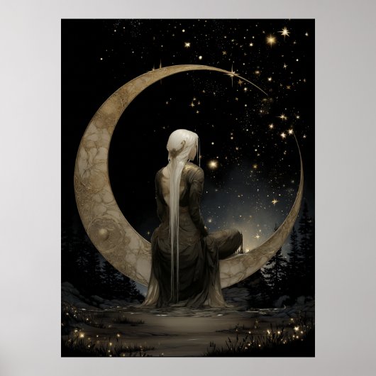 FD2 Enchanted 1 Crescent Moon Goddess Poster (Vorne)