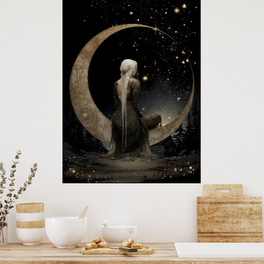 FD2 Enchanted 1 Crescent Moon Goddess Poster (Küche)