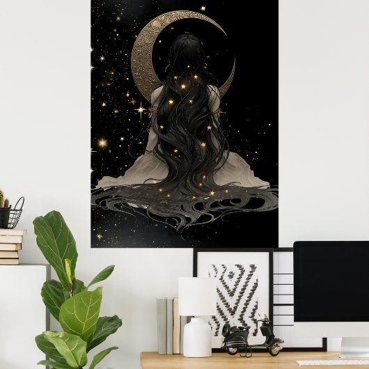FD2 Enchanted 21 Crescent Moon Goddess Poster (Heimbüro)