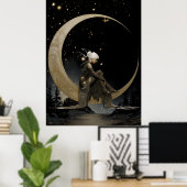 FD2 Enchanted 4 Crescent Moon Goddess Poster (Heimbüro)