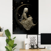 FD2 Enchanted 7 Crescent Moon Goddess Poster (Heimbüro)