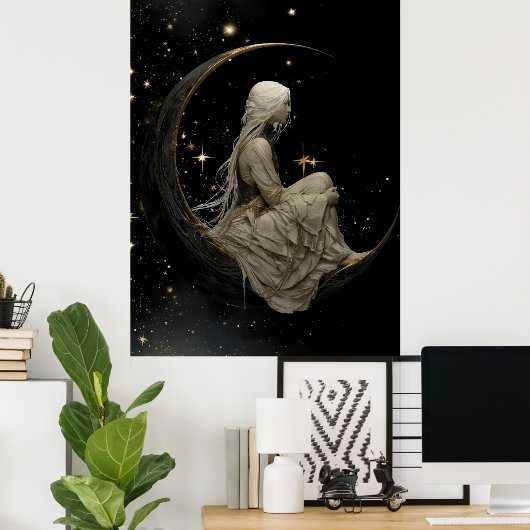 FD2 Enchanted 7 Crescent Moon Goddess Poster (Heimbüro)