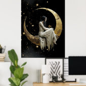 FD2 Enchanted 9 Crescent Moon Goddess Poster (Heimbüro)