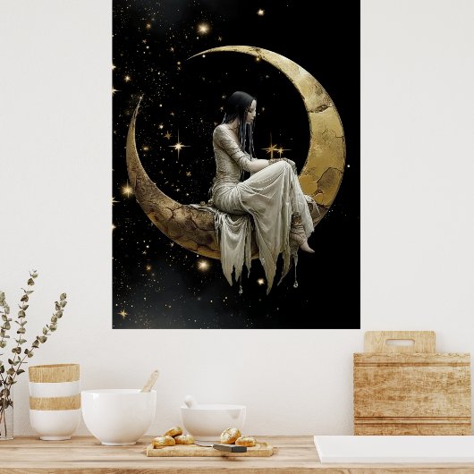 FD2 Enchanted 9 Crescent Moon Goddess Poster (Küche)