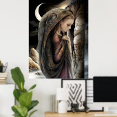 FD2 Enchanted Crescent Moon Goddess 10 Poster (Heimbüro)