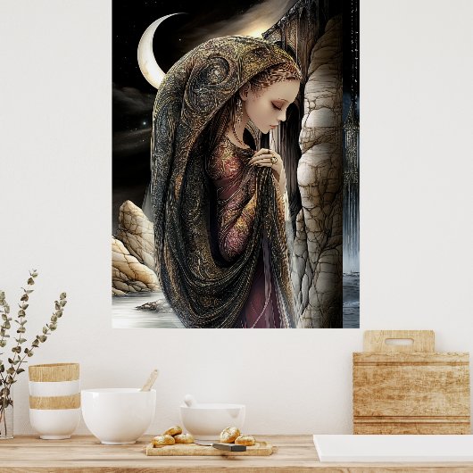 FD2 Enchanted Crescent Moon Goddess 10 Poster (Küche)