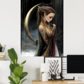 FD2 Enchanted Crescent Moon Goddess 11 Poster (Heimbüro)