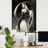 FD2 Enchanted Crescent Moon Goddess 13 Poster (Heimbüro)