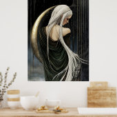 FD2 Enchanted Crescent Moon Goddess  15  Poster (Küche)