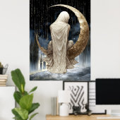FD2 Enchanted Crescent Moon Goddess 17 Poster (Heimbüro)