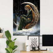 FD2 Enchanted Crescent Moon Goddess 18 Poster (Heimbüro)