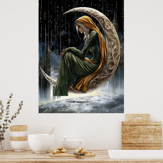 FD2 Enchanted Crescent Moon Goddess 18 Poster (Küche)
