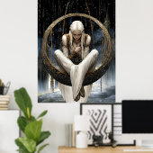 FD2 Enchanted Crescent Moon Goddess  19  Poster (Heimbüro)