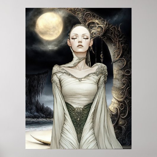 FD2 Enchanted Crescent Moon Goddess 1 Poster (Vorne)