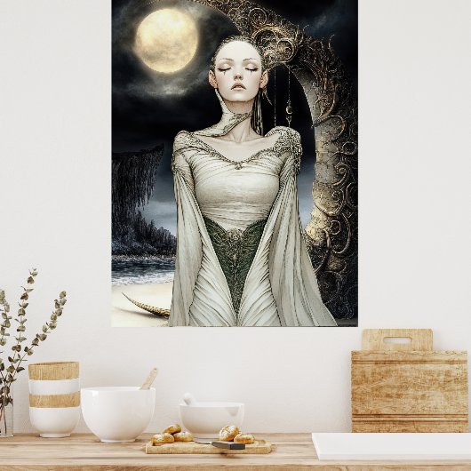 FD2 Enchanted Crescent Moon Goddess 1 Poster (Küche)