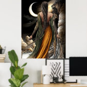 FD2 Enchanted Crescent Moon Goddess 20 Poster (Heimbüro)