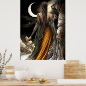 FD2 Enchanted Crescent Moon Goddess 20 Poster (Küche)