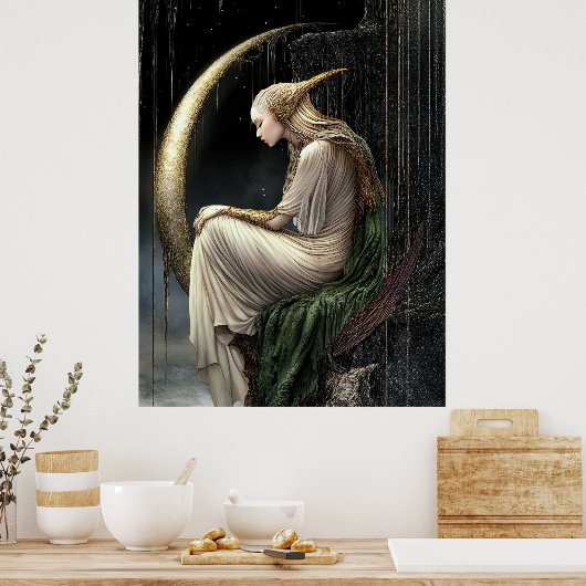 FD2 Enchanted Crescent Moon Goddess 21 Poster (Küche)