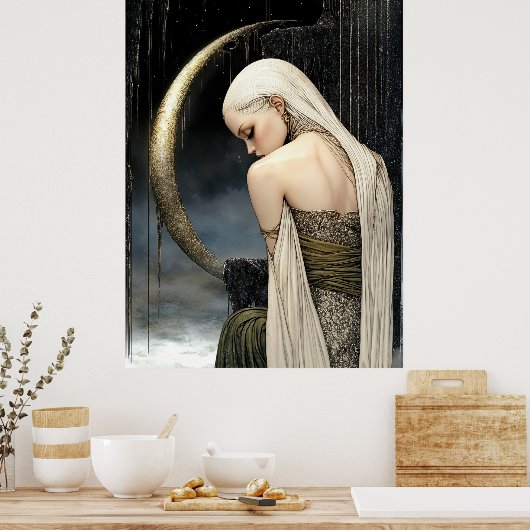 FD2 Enchanted Crescent Moon Goddess 23 Poster (Küche)