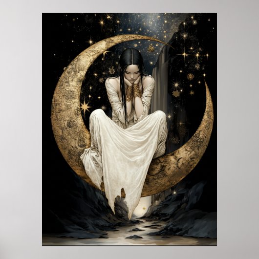 FD2 Enchanted Crescent Moon Goddess  25  Poster (Vorne)