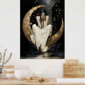FD2 Enchanted Crescent Moon Goddess  25  Poster (Küche)