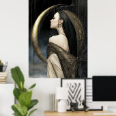 FD2 Enchanted Crescent Moon Goddess 26 Poster (Heimbüro)