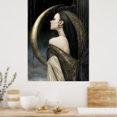 FD2 Enchanted Crescent Moon Goddess 26 Poster (Küche)