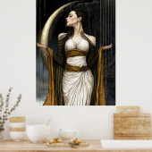 FD2 Enchanted Crescent Moon Goddess  28 Poster (Küche)