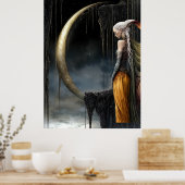 FD2 Enchanted Crescent Moon Goddess  30  Poster (Küche)