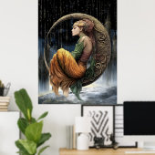 FD2 Enchanted Crescent Moon Goddess 31 Poster (Heimbüro)
