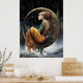 FD2 Enchanted Crescent Moon Goddess 31 Poster (Küche)
