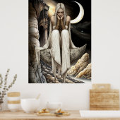 FD2 Enchanted Crescent Moon Goddess 32 Poster (Küche)