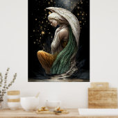FD2 Enchanted Crescent Moon Goddess  34  Poster (Küche)