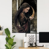 FD2 Enchanted Crescent Moon Goddess 3 Poster (Heimbüro)