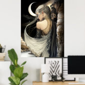 FD2 Enchanted Crescent Moon Goddess 5 Poster (Heimbüro)