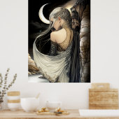 FD2 Enchanted Crescent Moon Goddess 5 Poster (Küche)