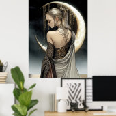 FD2 Enchanted Crescent Moon Goddess 6 Poster (Heimbüro)