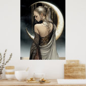 FD2 Enchanted Crescent Moon Goddess 6 Poster (Küche)
