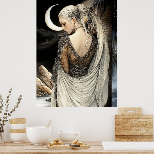 FD2 Enchanted Crescent Moon Goddess 7 Poster (Küche)