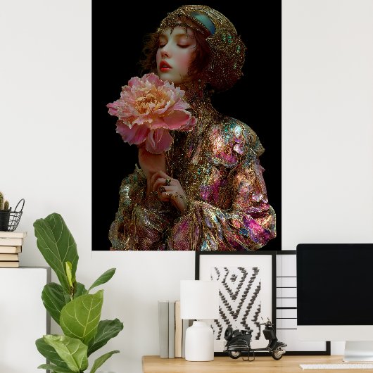 - FD2 Enchanting Fantasy Dreamy Muse 3 Iridescent  Poster (Heimbüro)