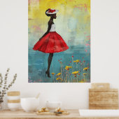 *~* FD2 Fett tropische schwarze Goddesses Hat 23 Poster (Küche)