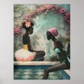 *~* FD2 Floral 2 Black Goddesses by Pool 12 Poster (Vorne)