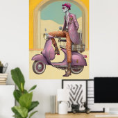 FD2 Gehäuse Boho Reisen MAN SCOOTER 23 Poster (Heimbüro)
