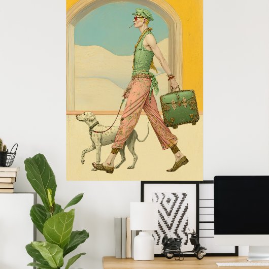 FD2 Gehäuse Farbenfroh Boho MAN Dog 33 Poster (Heimbüro)