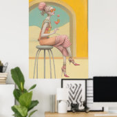 ^~* FD2 Glam Bohemisch Boho Cocktail Frau 5 Poster (Heimbüro)