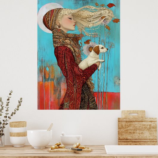 *~* FD2 Hübsch HerbstGirls Fall Retro 16 Poster (Küche)