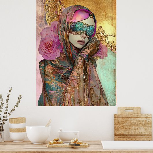 *~* FD2 Ornate Nouveau Fantasy Ethereal Woman 11 Poster (Küche)