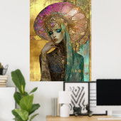 *~* FD2 Ornate Nouveau Fantasy Ethereal Woman  13 Poster (Heimbüro)