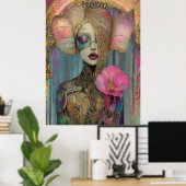 *~* FD2 Ornate Nouveau Fantasy Ethereal Woman 6-1 Poster (Heimbüro)