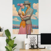 *~* FD2 Retro Liebe Romantische Boho Couple 20 Poster (Heimbüro)